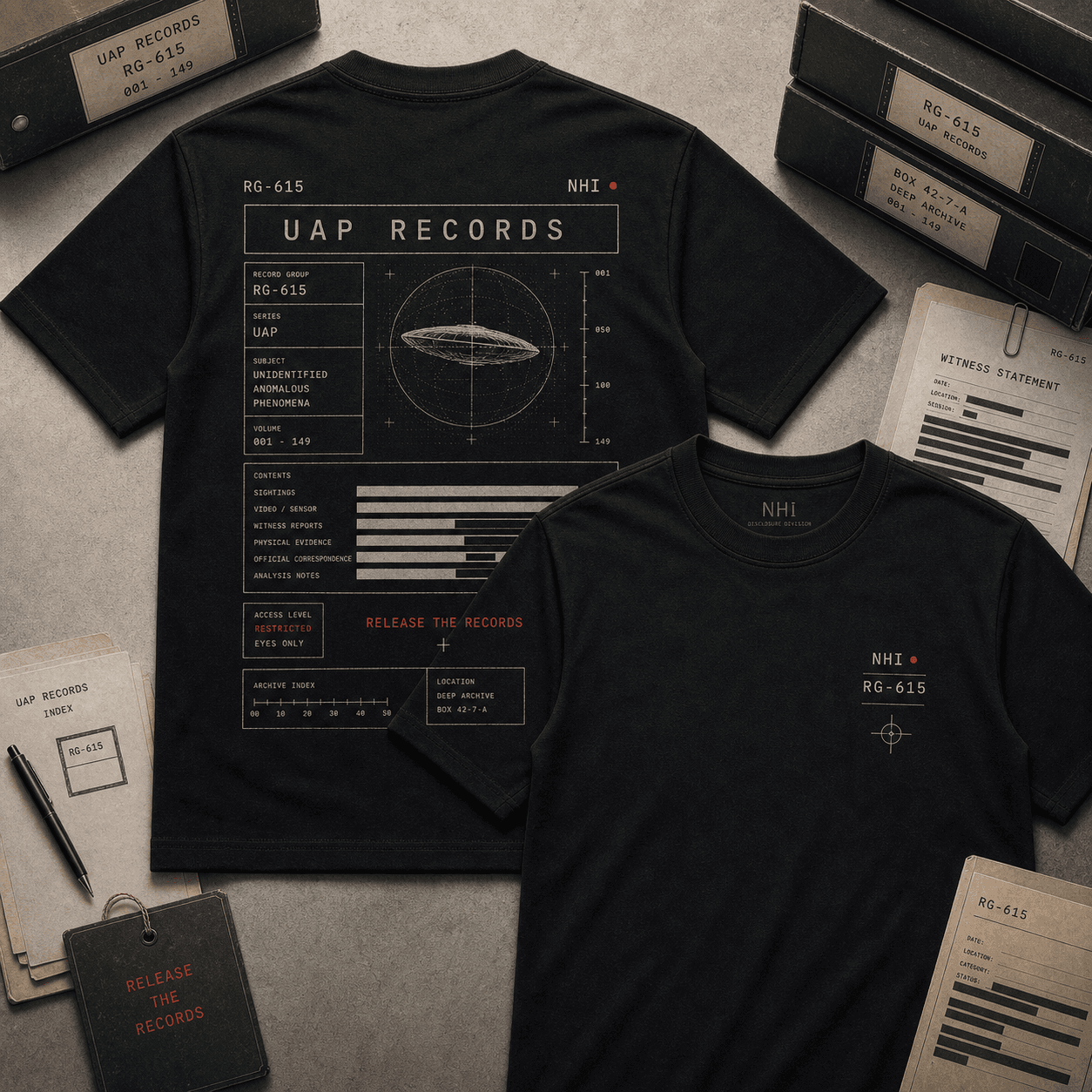 RG-615 Records Tee mockup